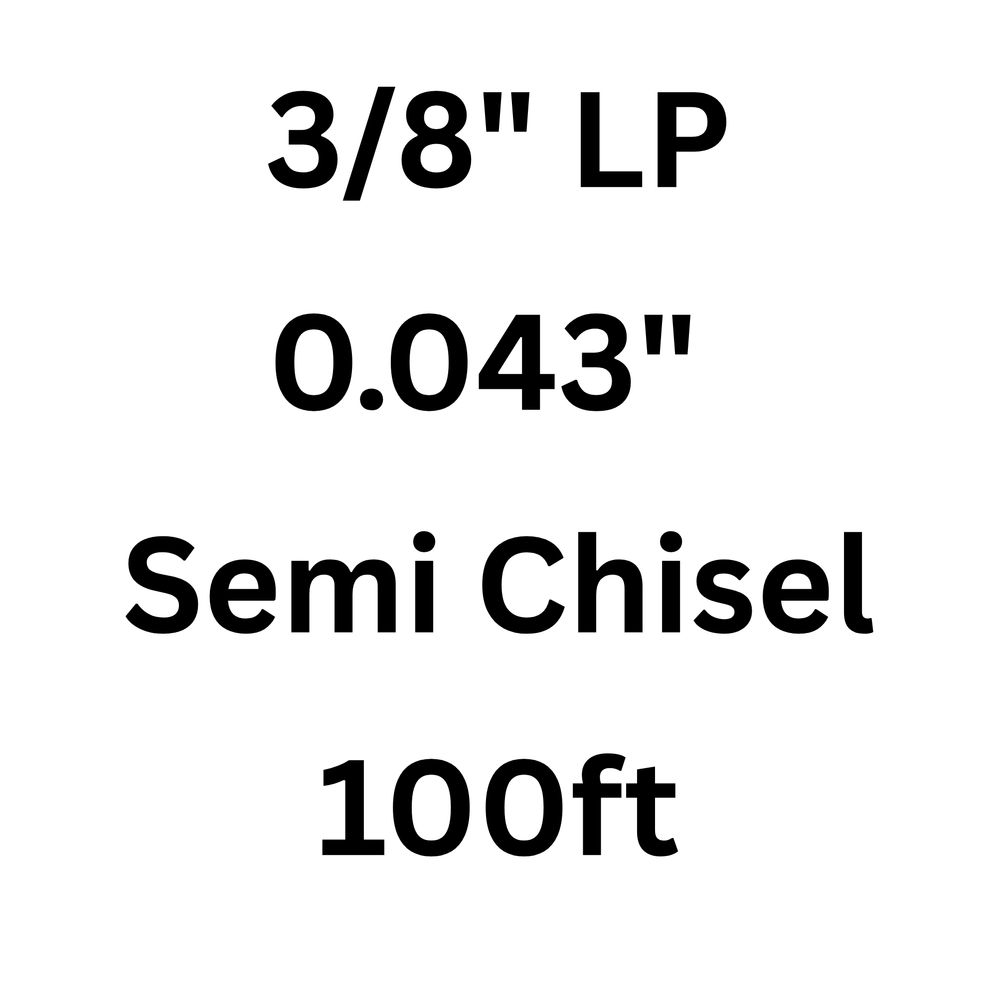 PRE-ORDER 100ft Roll of 3/8" LP 0.043" Chainsaw Chain