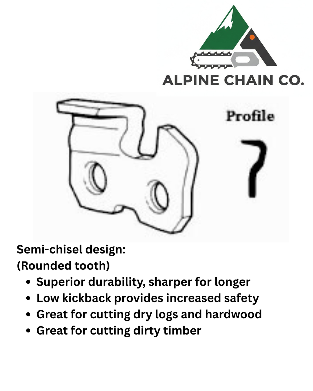 PRE-ORDER 3/8"LP 0.050" Semi-chisel Chain loops