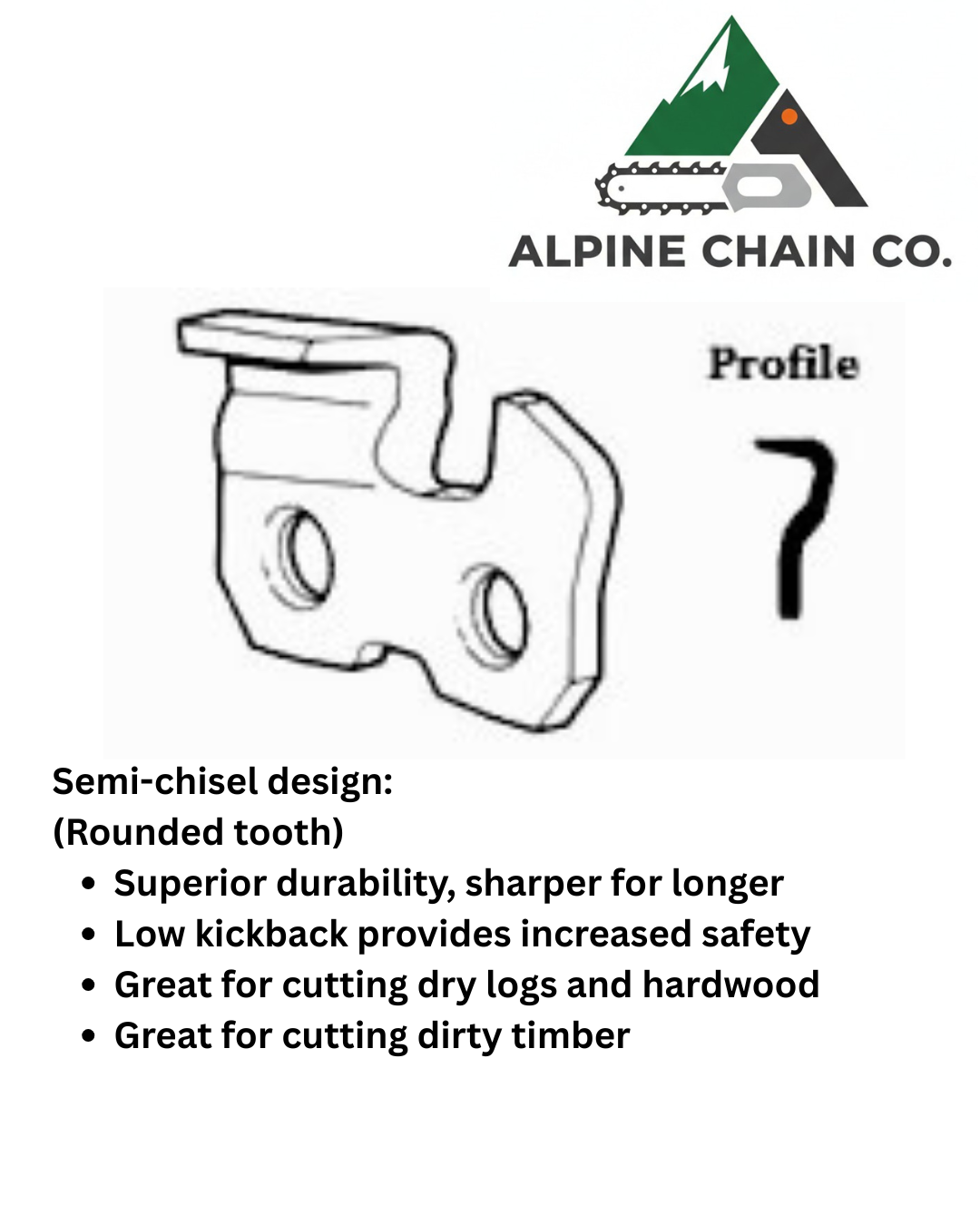 PRE-ORDER 0.325" pitch 0.063"G Semi-chisel Chain loops